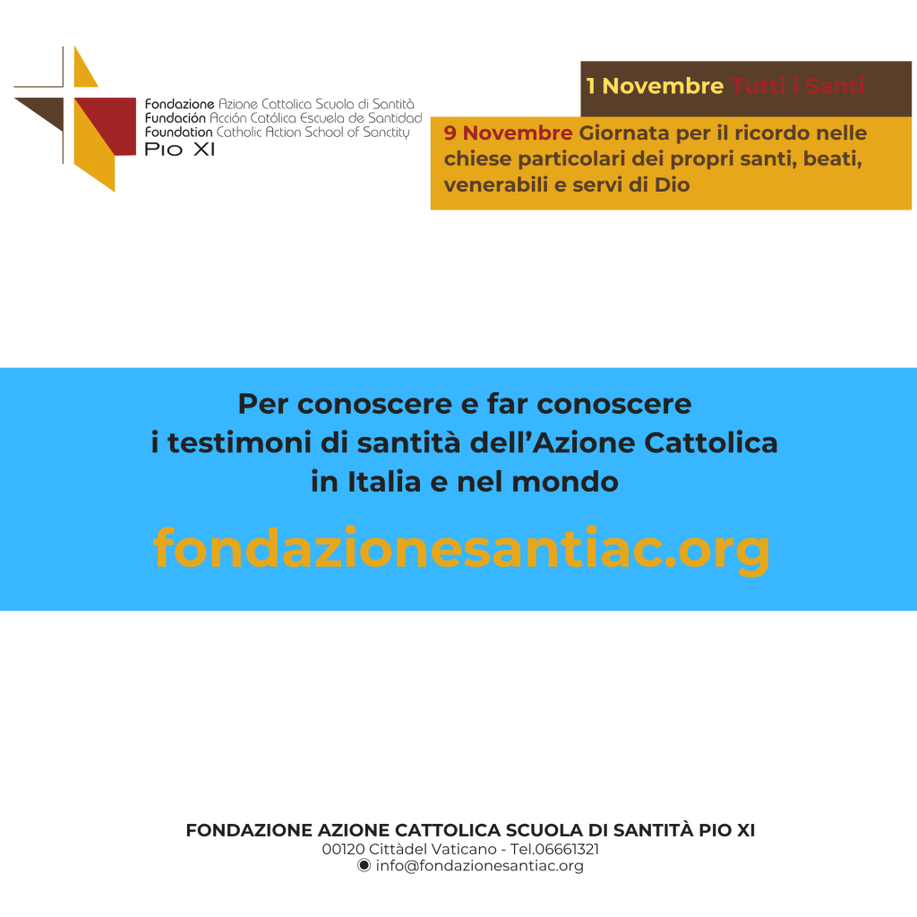 Cartolina presentazione della Fondazione per l’Incontro Nazionale delle Presidenze Diocesane e delle Delegazioni Regionali dell’ACI